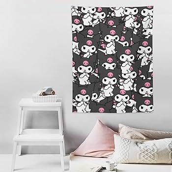 壁掛け絵 Amazon.co.jp: クロミ ちゃん タペストリー 壁掛け壁画 窓